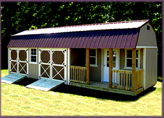Custom side Lofted Barn Cabin